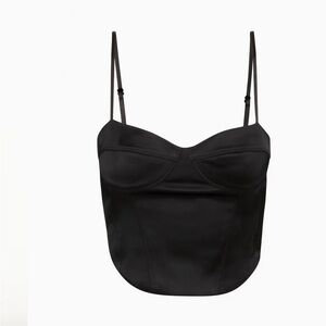 Aritzia/ Sunday Best Black Satin Corset